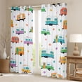 thumbnail image 2 of Castle Fairy Colorful Camper Pattern Curtains Pack of 2 (42x84 Each) for Kids, Star Print Curtains Blackout for Bedroom, Green Blue Orange, 2 of 6