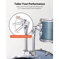 thumbnail image 4 of KFFKFF 5-Piece 22-Inch Junior Drum Kit, Beginner Drum Set with Adjustable Seat, Cymbal, and Drumsticks, Musical Instrument Kit for Beginners, Teens, and Students (Gravel Blue), 4 of 9