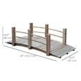 thumbnail image 2 of CoSoTower 5FT Wood Garden Bridge Outdoor Decorative Landscape Side Rails Backyard Moon Bridge Park Decor Natural Wood, 2 of 7