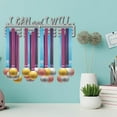 thumbnail image 7 of I Can and I Will Medal Holder Sport Display Hanger Rack Awards Metal Lanyard Holder Sturdy Wall Mounted Athletes Players Gymnastics Over 60 Medals DIY, 7 of 7