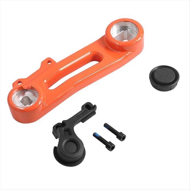 Brazo de Palanca del Amortiguador Delantero para con Cubierta de Fuerza, Piezas de Reparación para Patinete Eléctrico, Color Naranja.
