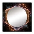 thumbnail image 2 of Designart "Block Universe Theory Space Galaxy Concept I" Space Square Mirror Wall Decor Modern - Large Blue Square Bathroom Mirror - Square Printed Wall Mirror Art, 2 of 5