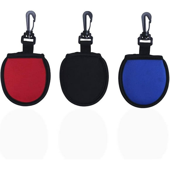 3 Pack Golf Cleaning Bag With Clip Portable Golf Bag Washing Bag Combo