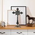 thumbnail image 5 of Standing Cross Decor Crucifix with Base 10" Tabletop Metal Jesus Christ Catholic Religious Crucifix Wall Table Home Chapel Decor, 5 of 7