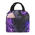 thumbnail image 1 of Easygdp Purple Plant White Tiger for Lunch Bag for Work Large Lnsulated Lunch Bag,Leakproof Lunch Box, 1 of 8