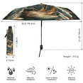 thumbnail image 3 of FORMRS Travel Umbrella Folding Auto Open Close Windproof Rain UV Protection, Black Dinosaur, 3 of 8