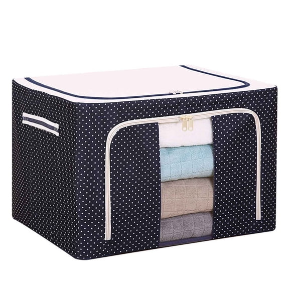 Dopebox Decorative Storage Containers Decorative Storage Baskets Foldable Storage Bins Large Capacity Moving Packaging Bags Large Fabric Storage Bins (Blue)