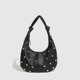 thumbnail image 1 of Metallic Handbag, Fashionable Mushroom Nail, Light Luxury Design, Casual And Versatile, One-shoulder Rivet Dumpling Underarm Bag, 1 of 6