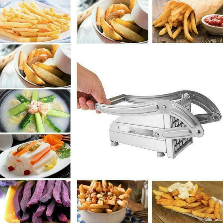 Potato Cutter for French Fries with 2 Different Sizes Stainless Steel  Blades Potato Slicer for French Fries 