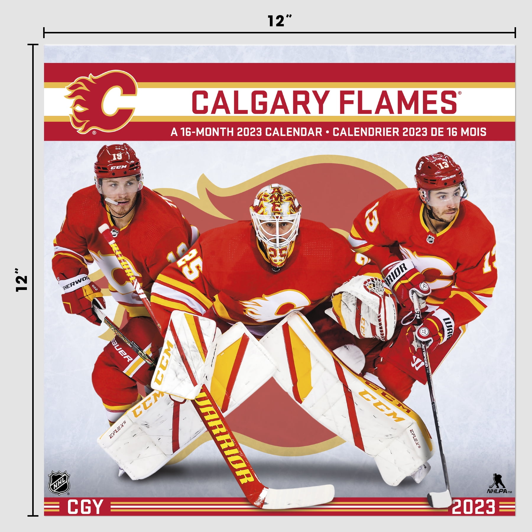 NHL Calgary Flames 12x 12 2024 Wall Calendar