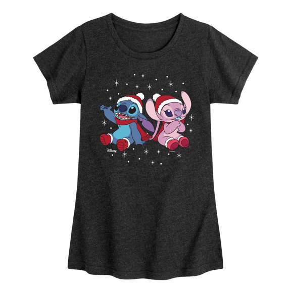 Lilo & Stitch - Happy Holidays Stitch - Youth Girls Fitted Short Sleeve T-Shirt