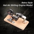 thumbnail image 2 of Hot Air Stirling Engine Electricity Generator Motor Model with LED Light Dollar Flywheel Design Science, 2 of 8