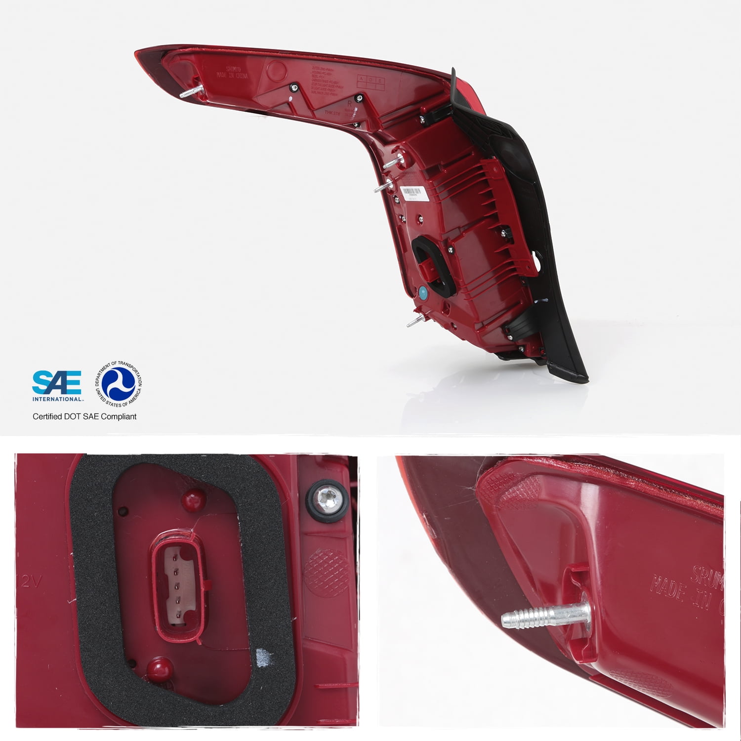 AKKON - Fit 2017-2019 Cadillac XT5 OE Style Full LED Tail Lights w/ Red Lens - Right Passenger Assembly