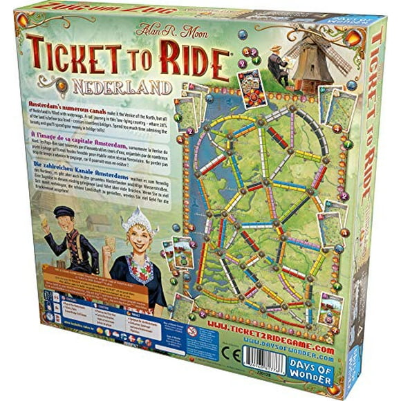Ticket to Ride Nederland Board Game EXPANSION | Board Game for Adults and Family | Train Game | Ages 8+ | For 2 to 5 players | Average Playtime 30-60 minutes | Made by Days of Wonder