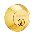 thumbnail image 1 of Schlage Lock B60605 Deadbolt  Maximum Security Keyed Lock - Bright Brass- pack of 4, 1 of 1