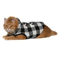 thumbnail image 6 of Vibrant Life Dog Clothes: Black & White Buffalo Plaid Peacoat, XS, 6 of 10