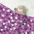 thumbnail image 2 of XMXY Dog Throw Blankets, Soft Cozy Purple Triangle Background Pet Blankets for Couches Machine Washable for Indoor Cats Dogs, Large Size, 2 of 8