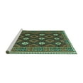 thumbnail image 2 of Ahgly Company Machine Washable Indoor Rectangle Oriental Turquoise Blue Traditional Area Rugs, 3' x 5', 2 of 4