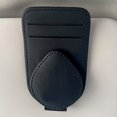 thumbnail image 3 of Estuche de cuero para gafas de sol para coche, soporte para gafas de sol, clip para tarjetas de identificación, organizador de billetes, soporte de almacenamiento, accesorios interiores para coche, 3 of 5