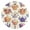 Gold, variant on Colorful Crowns with Gems Round Wall Clock Silent Analog Battery Operated Gold Pointer Home Decor 9.84" Diameter