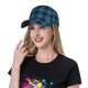 thumbnail image 5 of Fotbe Blue Black Plaid Gorro Clásico de Béisbol, Gorra Ajustable con Broche Snapback, Gorro de Exterior de Algodón Suave, 5 of 6