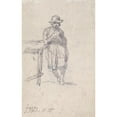 thumbnail image 2 of James Ward 17x24 Gold Ornate Framed and Double Matted Museum Art Print Titled - A Boy Leaning Against a Table, 2 of 4