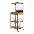 thumbnail image 4 of Home Furniture Kristi Metal Frame Microwave Stand with Storage - Black, 4 of 7