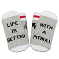 thumbnail image 4 of Pit Bull Dog Socks Pitbull Lover Gifts Life Is Better With A Pitbull Gifts for Pitbull Owner Socks Gifts 2 Pairs Pit Bull Dog Socks Pitbull Lover Gifts Life Is Better With A Pitbull Gifts for, 4 of 5