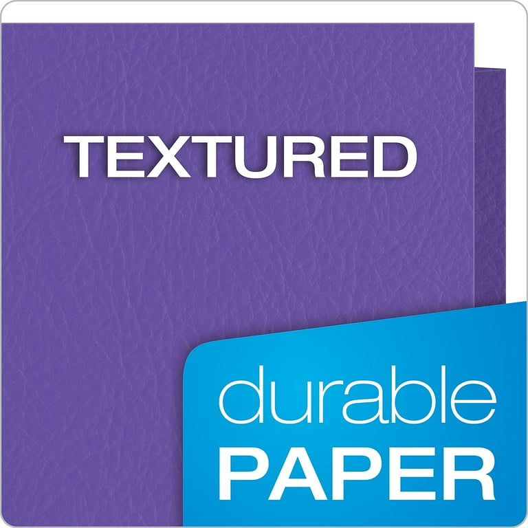 Twin-Pocket Folder, Embossed Leather Grain Paper, 0.5 Twin-Pocket Folder, Embossed Leather Grain Paper, 0.5