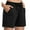 Black, variant on Charmo Women's Lounge Running Shorts Elastic Waist Gym Athletic Shorts with Pockets