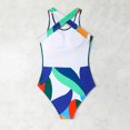 thumbnail image 4 of Aloohaidyvio Women's Plus Size One Piece Swimsuit Training Bathing Suits Lap Racerback Swimwear Sports Swimming Suits Teens, 4 of 6