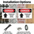 thumbnail image 3 of Workers Above Watch For Falling Material OSHA Danger Aluminum Sign 18 Inch x 12 Inch - 10 Pack, 3 of 8