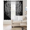 thumbnail image 2 of Crystal Chandelier Blackout Curtains for Bedroom Living Room Darkening Curtains 54 Inch Long Candle Abstract Luxury Modern Short Curtain for Small Window Treatment Insulated Grommet Drapes 52"x54"x2, 2 of 9
