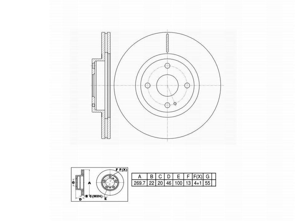 Winstop Brake Rotor, Front WS246282, Mazda Miata 2005-2001