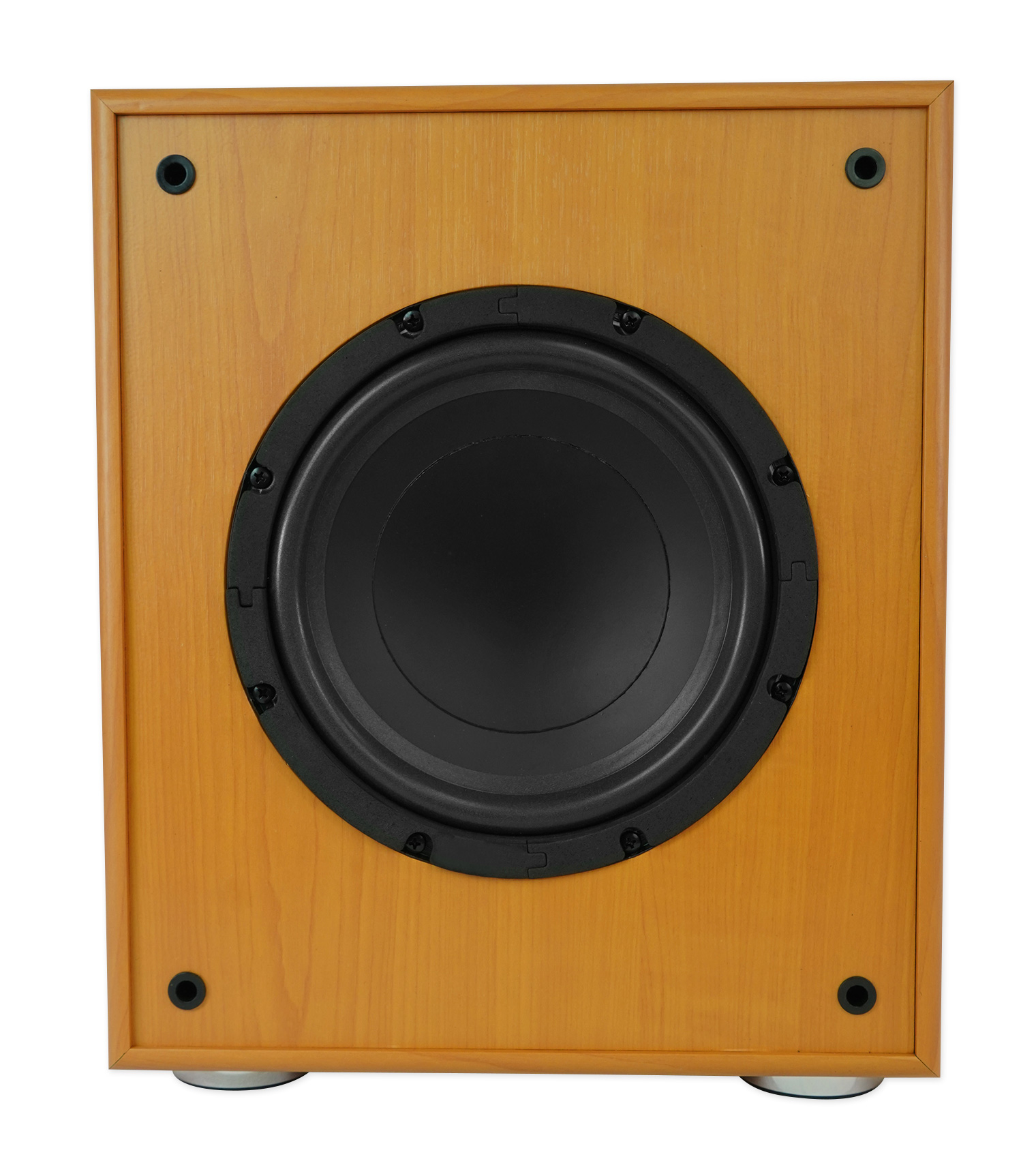 Rockville Bluetooth Home Receiver+(4) 6.5" Wood Bookshelf Speakers+8" Subwoofer + Rockville R14GSBR100 Red/Blk 14 Gauge 100' Ft. Mini Spool Car Audio Speaker Wire
