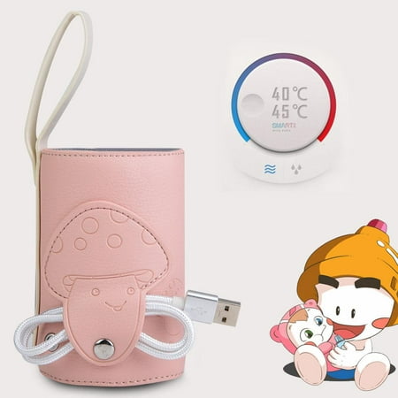 FAGINEY USB Baby Bottle Warmer Portable Milk Travel Storage Insulation Thermostat, Milk Bottle Heater, USB Baby Bottle