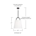 thumbnail image 3 of 1 Light Pendant In Minimalist Style-21 Inches Tall And 16 Inches Wide-Aged Brass Finish    -Traditional Installation Capital Lighting 349412Ad, 3 of 7