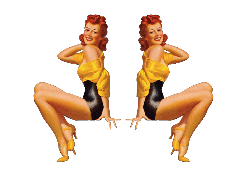 6 Inch Airplane Sticker Car Window Decal G9 Set of 2 Pin Up Girl 