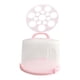thumbnail image 1 of Porta pasteles con tapa, caja portátil para pasteles, soporte para pasteles, base rosa para servir 10 pulgadas con rejilla, 1 of 9