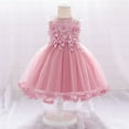 thumbnail image 2 of Godom Little Girls Dress Summer Party Ruffle Sleeve Mesh A Line Dress Tween Dresses, 2 of 6