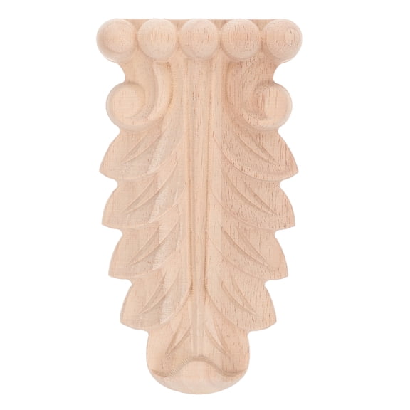 WEUVEB Beige Wood Carved Roman Column Corbel, 1 Piece Decorative Architectural for Home Decor