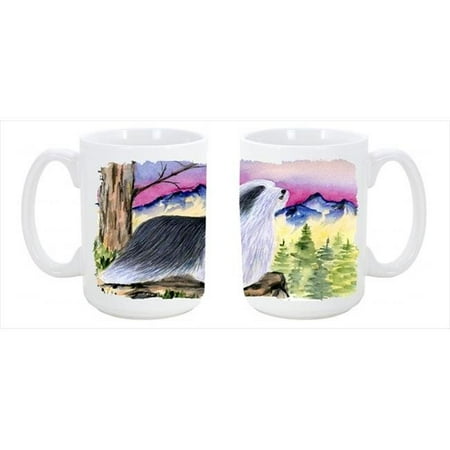 

Bearded Collie Dishwasher Safe Microwavable Ceramic Coffee Mug 15 oz.