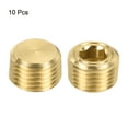 thumbnail image 3 of Uxcell Brass Pipe Plug Male Thread Hex Internal Head Socket Fitting for Water Air Fuel Pipe 1/8"NPT, 3 of 5