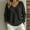 Black women v neck long sleeve sweater a1, variant on Tusihei Women's V-Neck Long Sleeve Knitted Pullover Tops Solid Loose Casual Sweater Fall Winter Blouse Cozy Knitwear for Office Daily Wear, Navy M