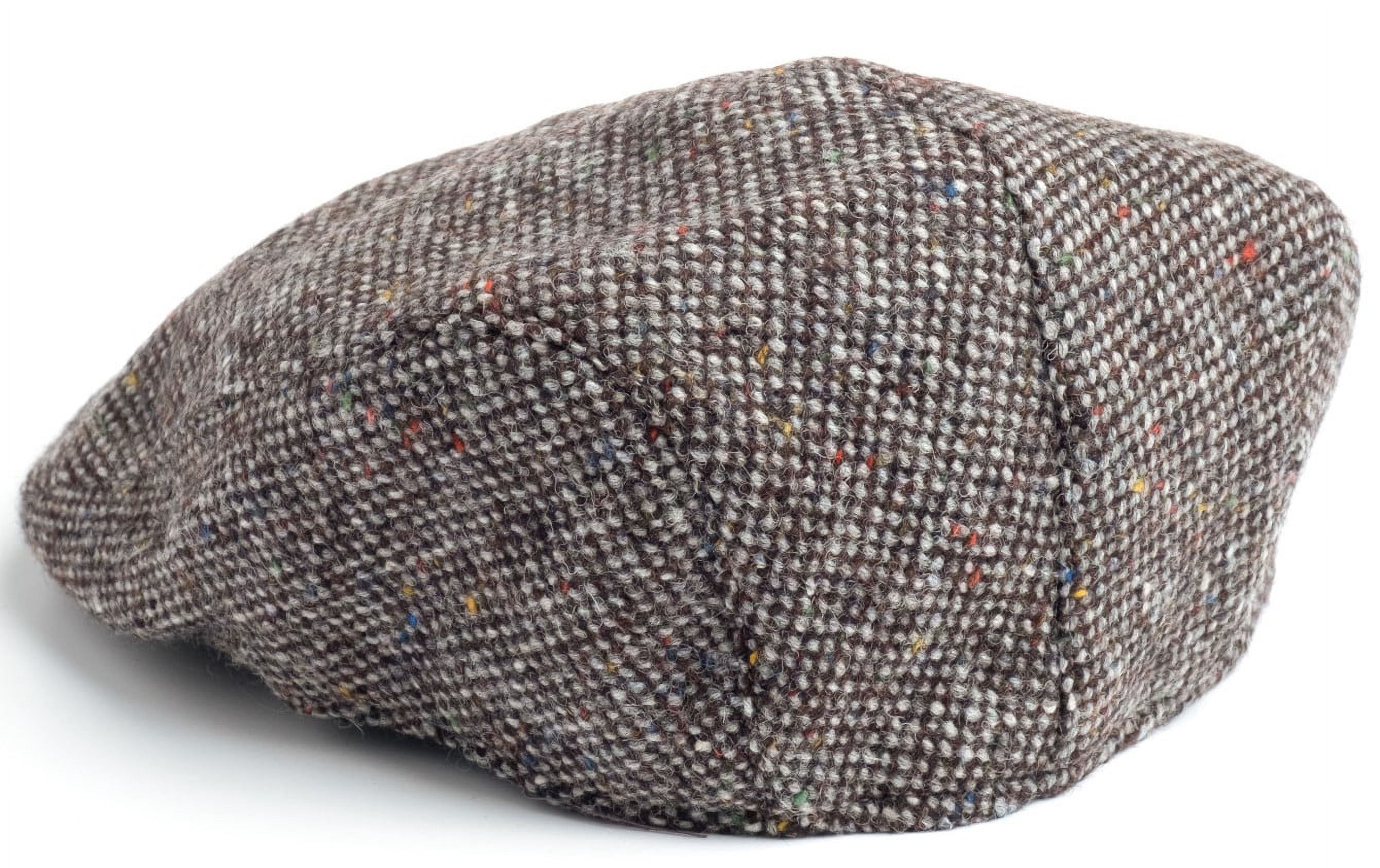 Hanna Hats Donegal Touring Flat Cap 100% Wool Tweed Men's Driving Cap Made in Ireland