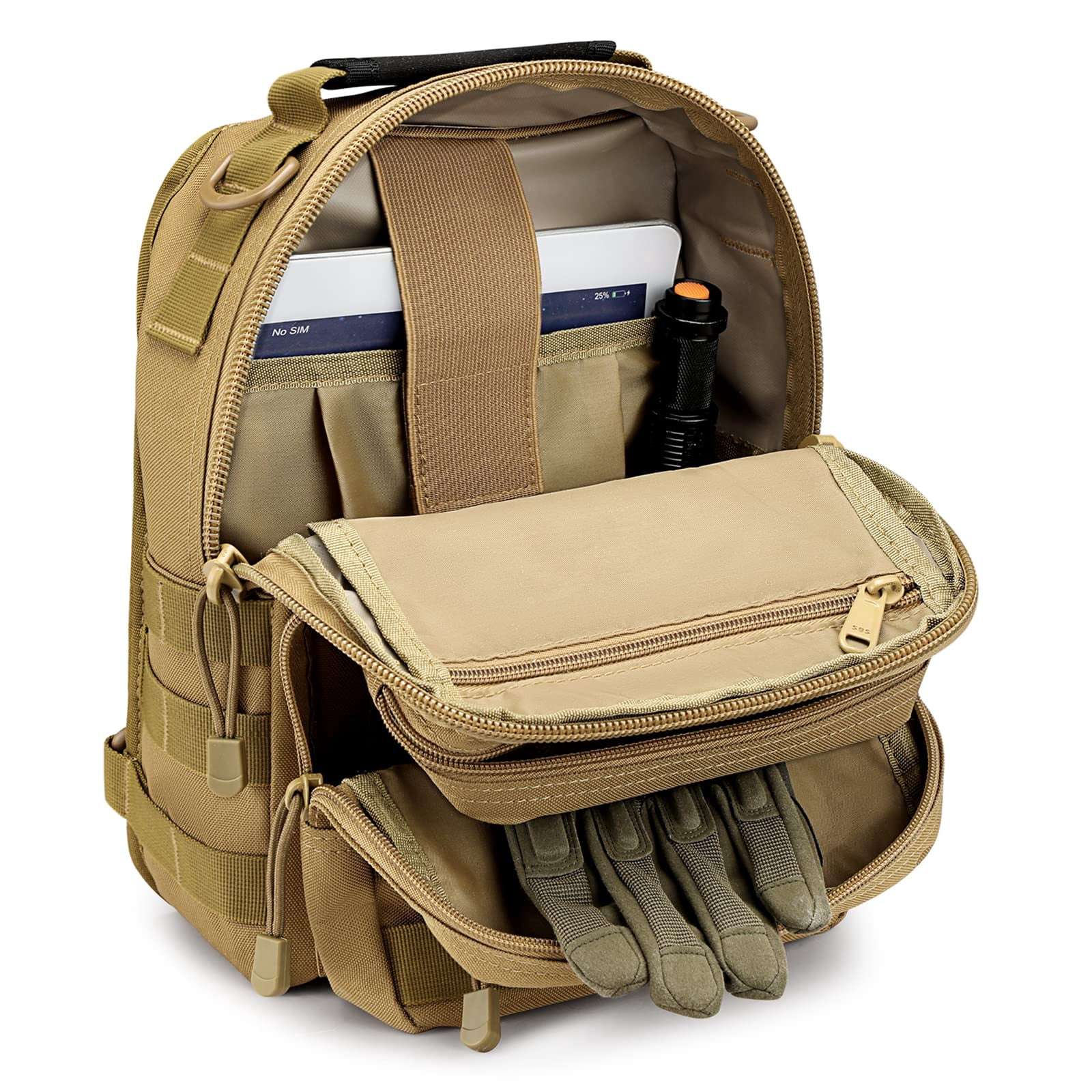 G4Free Rover Sling Backpack, Compact Crossbody Shoulder Bag with Multiple Pockets for Outdoor Use