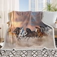 thumbnail image 7 of Sleepwish Flannel Fleece Blanket, Horse Blanket Brown Blanket Throws for Couch Sofa, 50x60", 7 of 7