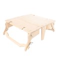 thumbnail image 4 of Mesa de Picnic Plegable DE, Portátil al Aire Libre 2 en 1 COSECHA PARA PICNICS CON SOPORTE DE COPA DE VINO, HECHA DE TABLERO DE DENSIDAD DE, 4 of 7