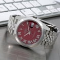 thumbnail image 2 of Pre-Owned Rolex Datejust 41MM 126300 Red Roman Diamond Dial Smooth Bezel Stainless Steel Jubilee Bracelet, 2 of 8