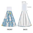 thumbnail image 3 of Yayeee Kitchen Hanging Hand Towels Set of 2 with Loop Bathroom Absorbent Tie Towel, Cartoon Easter Bunnies, 3 of 7